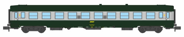 REE Modeles NW-142 - French SNCF Coach Class UIC CAR B10 Green/ALU Yellow Logo Era IV